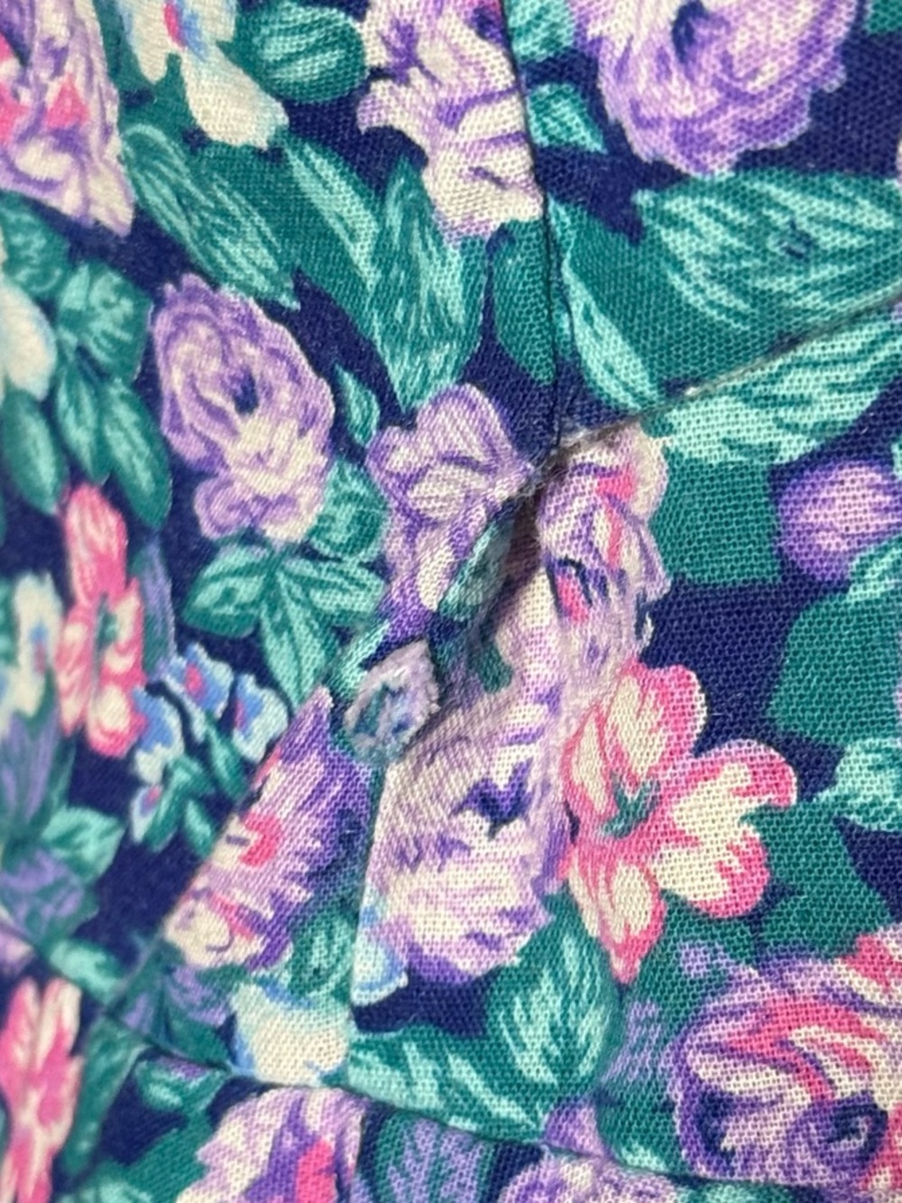 Glenfrey 90s Blue Floral Prairie Vintage Midi Cottagecore Puff Sleeve Dress 13 - Picture 13 of 14